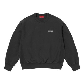 SUPREME SS26 Washed Crewneck Black SUP-SS26-304-BLK