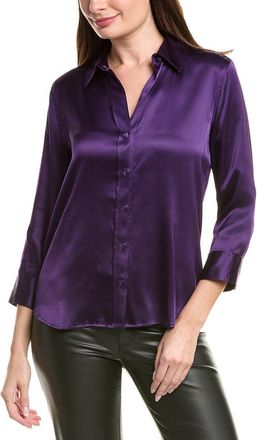 L'agence Dani 3/4-Sleeve Silk Blouse
