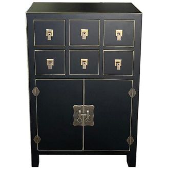 Wanderlust Deco Mueble Auxiliar De Madera De 6 Cajones Y 2 Puertas 63x26x101