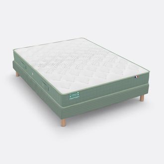 La Redoute Interieurs Set met latexmatras met traagschuim en gestoffeerde lattenbodem