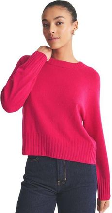 Naadam Signature Cashmere Raglan Crewneck Sweater in Bright Pink at Nordstrom, Size X-Large