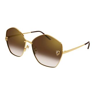 Cartier Sunglasses, female, Yellow, Size: 63 MM Sunglasses