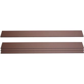 Hhg Set 4x listelli per pannelli frangivento fendivista privacy Sarthe wpc 180cm marrone