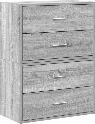 vidaXL Vidaxl - Cabinets with 2 Drawers 2 pcs Grey Sonoma 60x31x40 cm Engineered Wood