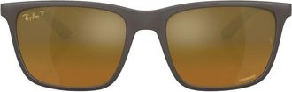 Ray-Ban RB 4385 wayfarer-frame sunglasses - men - Acetate - 58 - Brown