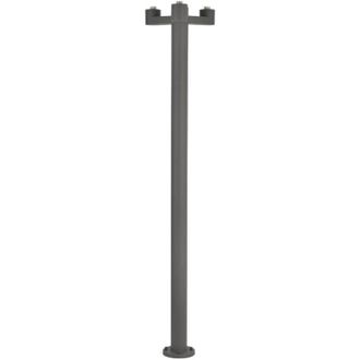 Faro Barcelona Faro Structure - Poste De Luz Para Exteriores De 3 Luces Gris Oscuro - Solo Base Ip44, E27