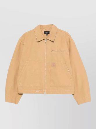 Represent cotton single breasted coat
