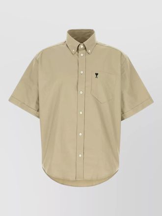 Ami oxford shirt short sleeves button down collar