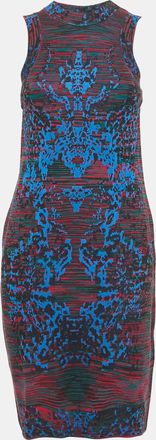 M Missoni Purple Intarsia Knit Bodycon Dress