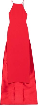 Solace London Red Halter Neck Long Dress