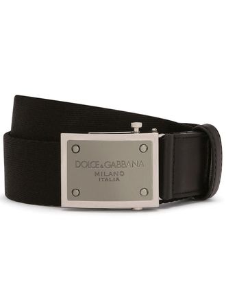 Dolce & Gabbana Cintura con logo - Nero