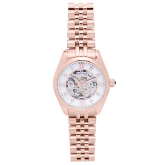Empress Magnolia Automatic MOP Skeleton Dial Bracelet Watch