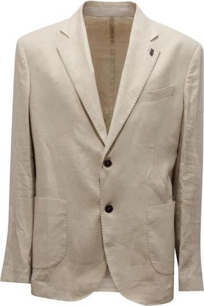 Bob Bob, Blazers, male, Beige, Size: 2XL Suit403 Abito Linen Suit