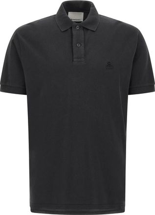 Isabel Marant Polo Shirts, male, Black, XL, Afko Polo Shirt