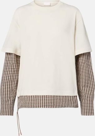 Moncler Checked cotton jersey T-shirt