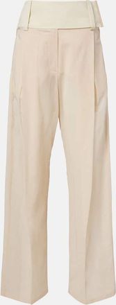 Sportmax Ferito cotton voile wide-leg pants