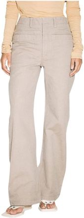 Entire studios Canvas Washed Broek - Dames - Wijde Broeken - Grijs - XS - Katoen - Broeken