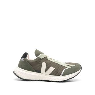 Veja Sneakers, male, Green, Size: 11 US Khaki Sneaker with Mesh Paneling