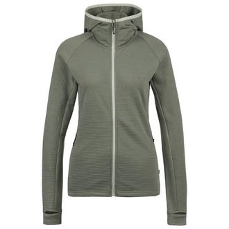 Stoic MerinoGrid285 NorrdalSt. Zip Hoody Fleecejacke f&uuml;r Damen | oliv