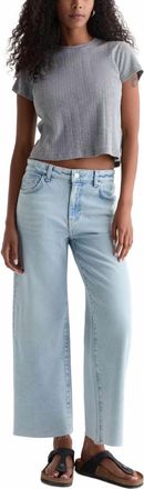 AG - Adriano Goldschmied Saige Wide Leg Crop Jeans In Harvest