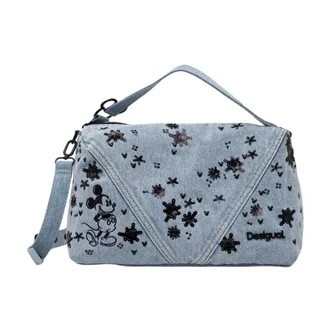 Desigual Tassen, Dames, Blauw, ONE Size, Katoen, Mickey Sple Tas