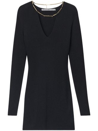 Alexander Wang Logo Nameplate dress - women - Viscose/Elastane/Polyamide - S - Black