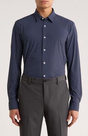 BOSS Roan Kent Long Sleeve Button-Up Shirt in Navy at Nordstrom Rack, Size Xx-Large