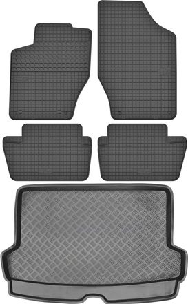 OEM Juego De Alfombrillas De Goma Para Coche Y Alfombrilla Para Maletero Para Peugeot 307 Sw Estate (2002-2007)