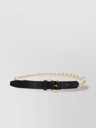 Moschino pearl-embellished belt