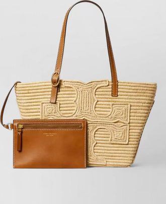Tory Burch ella small raffia tote bag