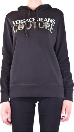 Versace Jeans Couture Hoodie - Dames - Hoodies - Zwart - XS - Katoen - Hoodies & sweatvesten