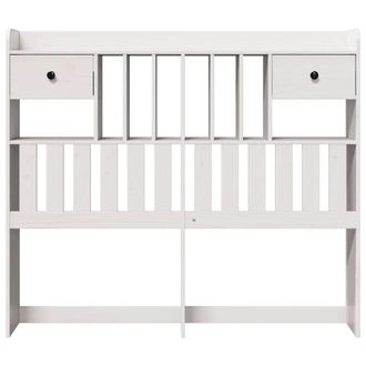 Berkfield Home Headboard with Storage White 135 cm Solid Wood Pine