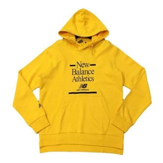 New Balance Athletic Logo Print Hoodie Asia Sizing Yellow NC933041-MUS
