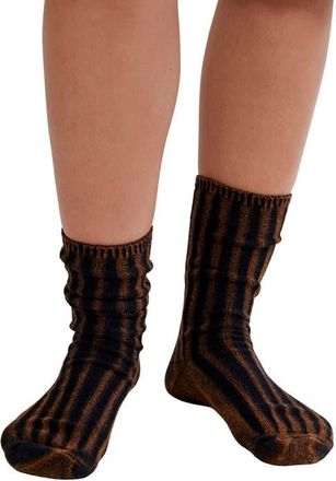 Free People Overdyed Trouser Socks in Tobacco at Nordstrom