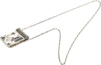 Valentino Pre-owned Mini Bags, female, Gray, Size: ONE SIZE Pre-owned Love Blade Metal Lipstick Case Mirror
