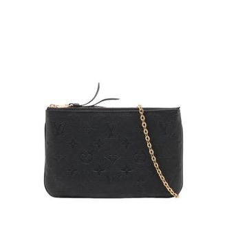 Louis Vuitton Pre-owned Clutches, female, Black, Size: ONE SIZE Pre-owned Double Zip Pochette