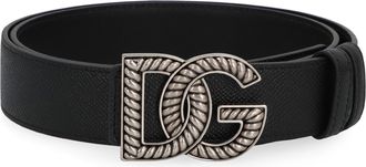 Dolce & Gabbana Mens Belt Calfskin Black Calf