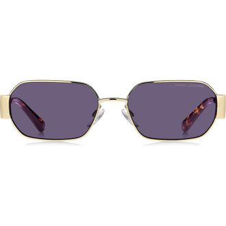 Marc Jacobs 56mm Square Sunglasses in Gold Violet/Violet at Nordstrom