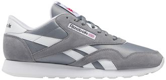 Reebok Men Classic Nylon Sneaker, Pure Grey 5/FTWR White/FTWR White, 7.5