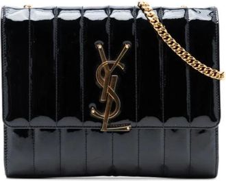 Saint Laurent Pre-owned Clutches, female, Black, Size: ONE SIZE Pre-owned Leather Crossbody Bag