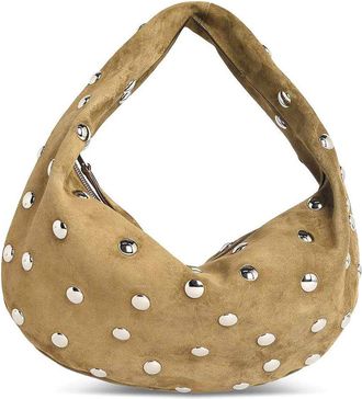 Khaite Olivia Hobo Mud Green Suede Bag