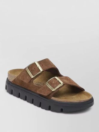 Birkenstock suede double buckle sandals
