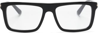 Gucci logo-engraved square-frame glasses - men - Acetate - 56 - Black