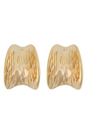 Panacea Textured Concave Drop Earrings in Gold at Nordstrom