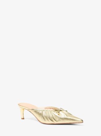 Michael Kors Lizzie Metallic Leather Mule