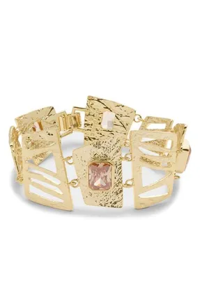 Ramy Brook Elina Cubic Zirconia Link Bracelet in Gold at Nordstrom