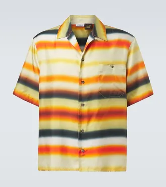 Loewe Paulas Ibiza striped cotton-blend shirt