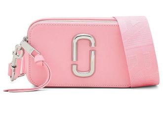 Marc Jacobs The Solid Snapshot Cross Body Womens Handbags Ribbon Pink, Leather/Polyester