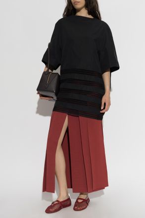 Alaia Skirt With Slits, Womens, Red