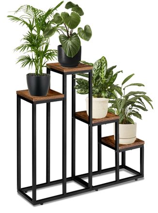 OEM Soporte Para Macetas De Pie De Roble Negro Envejecido De Pallen